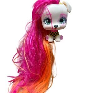 VIP Pets dog long bright neon hair doll toy